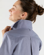 Load image into Gallery viewer, Scout Shirt in Navy Micro Gingham Poplin
