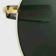 Aviator Sunglasses in 23K Gold/AGX