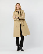 Load image into Gallery viewer, Martine Trench Coat in Khaki Compact Cotton
