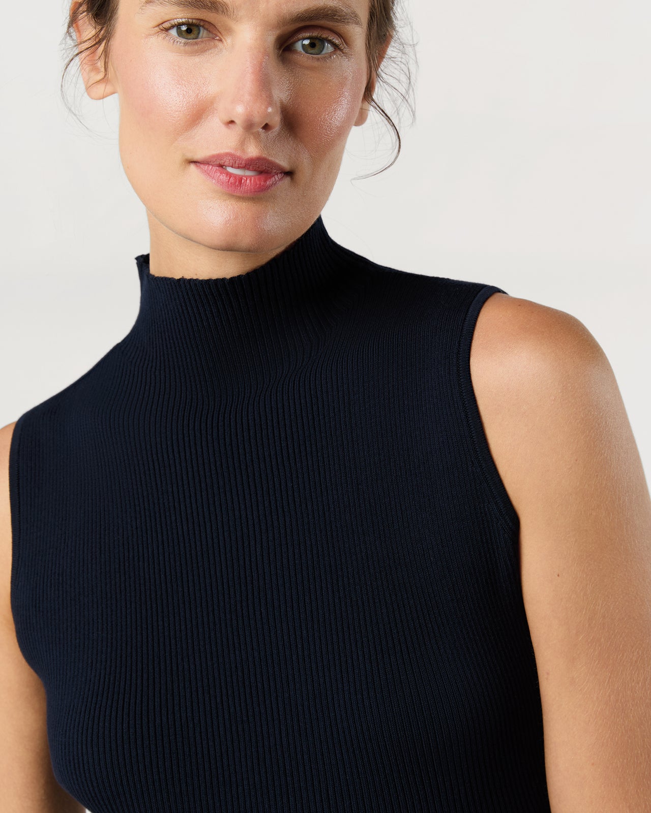 Charlotte Dress in Navy Ice Cotton