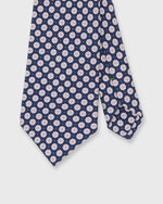 Load image into Gallery viewer, Silk Print Tie in Navy/Lilac Flower
