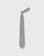 Load image into Gallery viewer, Silk Print Tie in Lovat/Blue/Smoke Kaleidoscope
