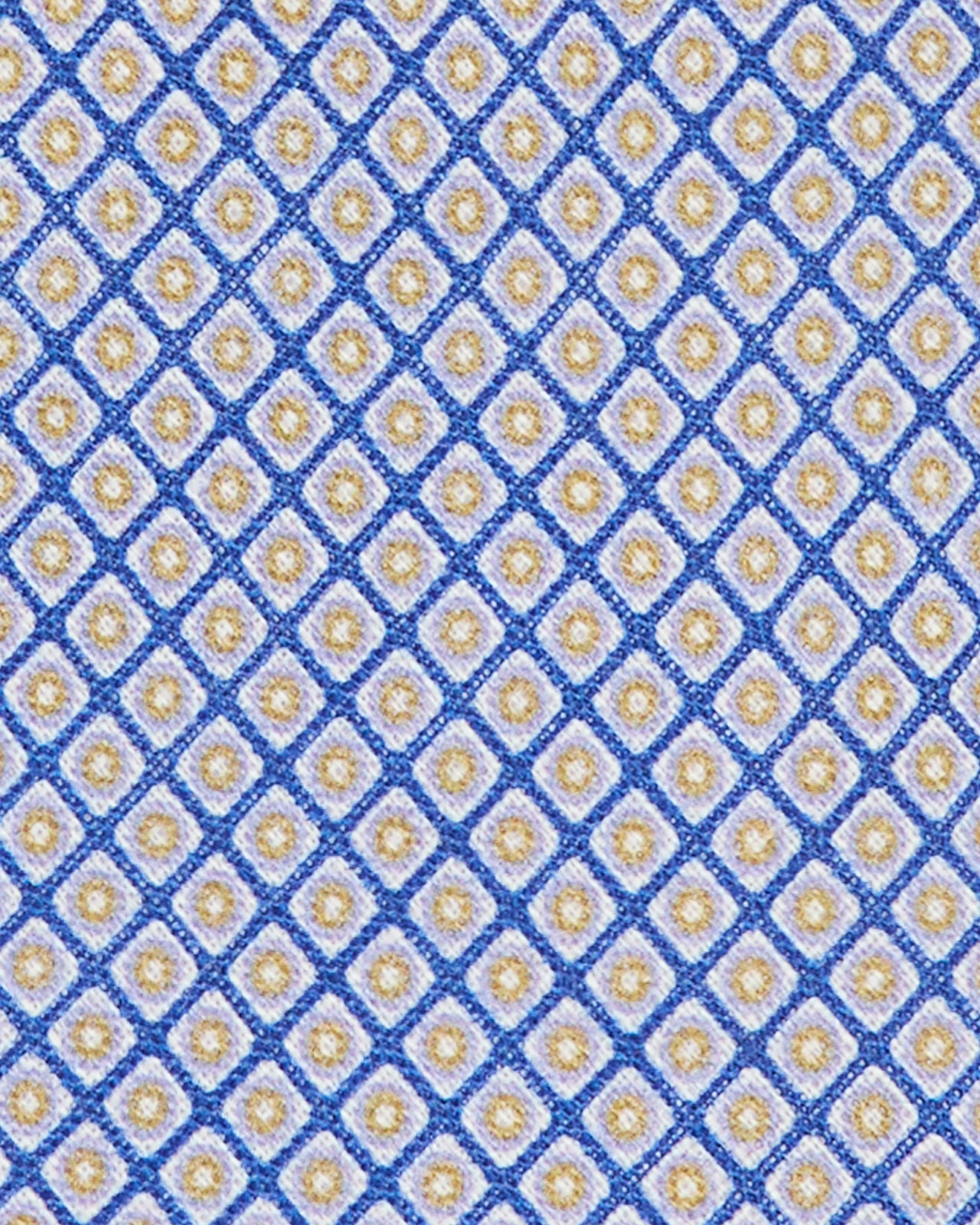 Linen Print Tie in Blue/Lilac/Avocado Square