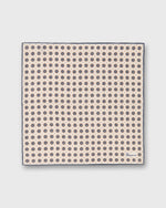 Load image into Gallery viewer, Linen Pocket Square in Bone/Khaki/Navy Foulard

