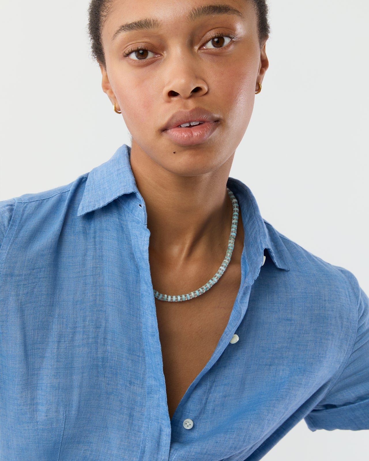 Santo Necklace in Mineral Blue
