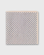 Load image into Gallery viewer, Hand-Rolled Cotolino Pocket Square in Bone/Navy Mini Paisley
