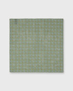 Load image into Gallery viewer, Hand-Rolled Cotolino Pocket Square in Olive/Blue/Orange Flower
