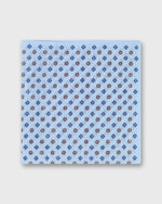 Load image into Gallery viewer, Hand-Rolled Cotolino Pocket Square in Mist/Navy/Smoke Flower
