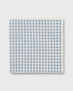 Load image into Gallery viewer, Hand-Rolled Linen/Cotton Pocket Square in Bone/Navy Mini Paisley
