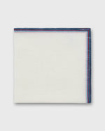 Load image into Gallery viewer, Hand-Rolled Linen/Cotton Pocket Square in Multi Stripe Border
