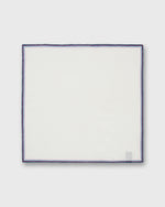 Load image into Gallery viewer, Hand-Rolled Linen/Cotton Pocket Square in Multi Stripe Border
