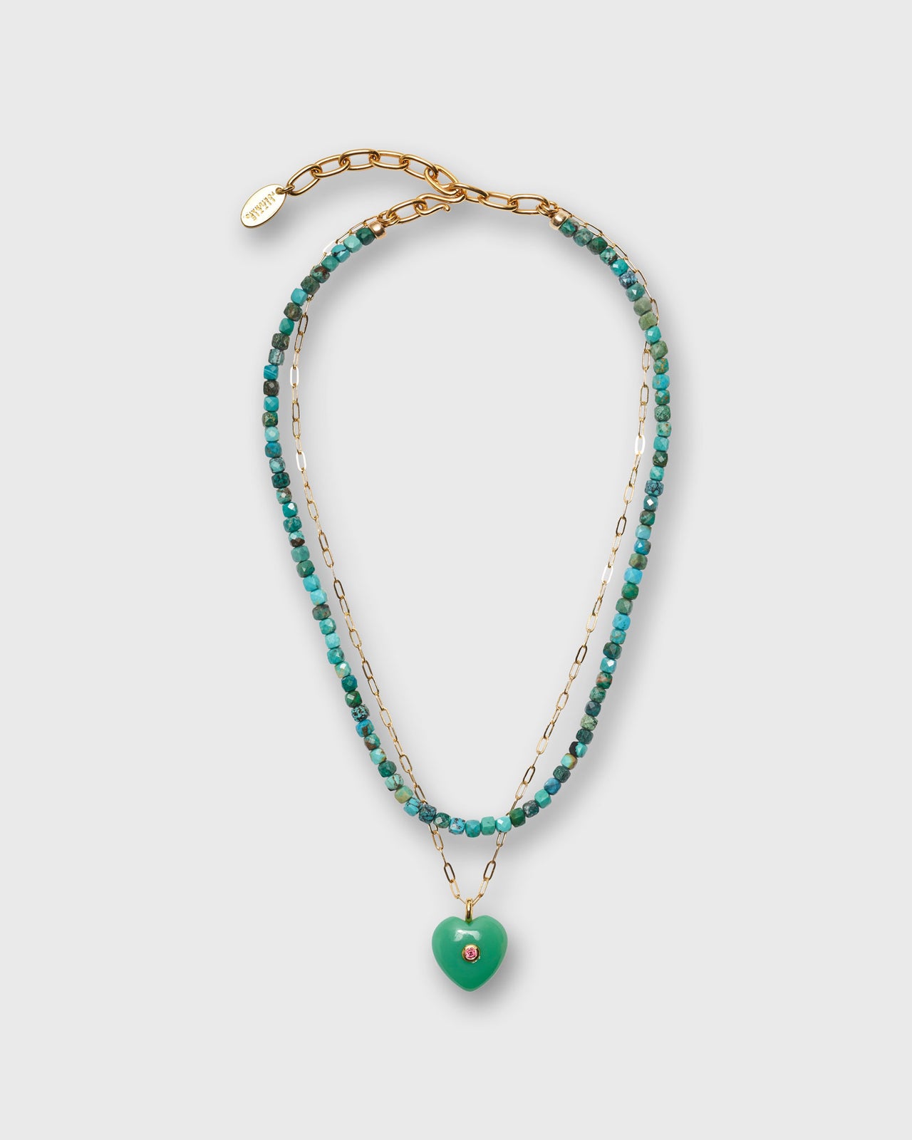 Lamai Heart Necklace in Everglade