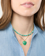 Load image into Gallery viewer, Lamai Heart Necklace in Everglade
