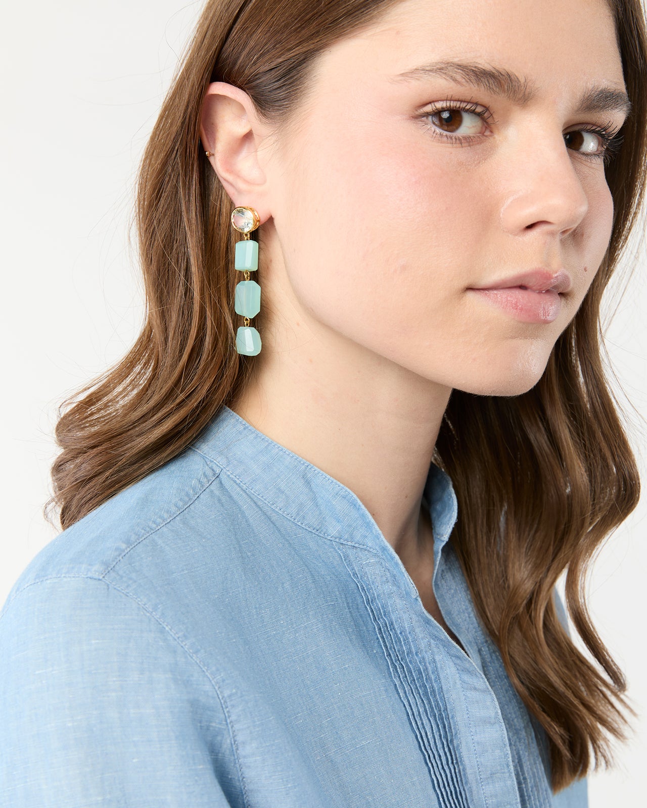 Sea Grass Earrings in Teal