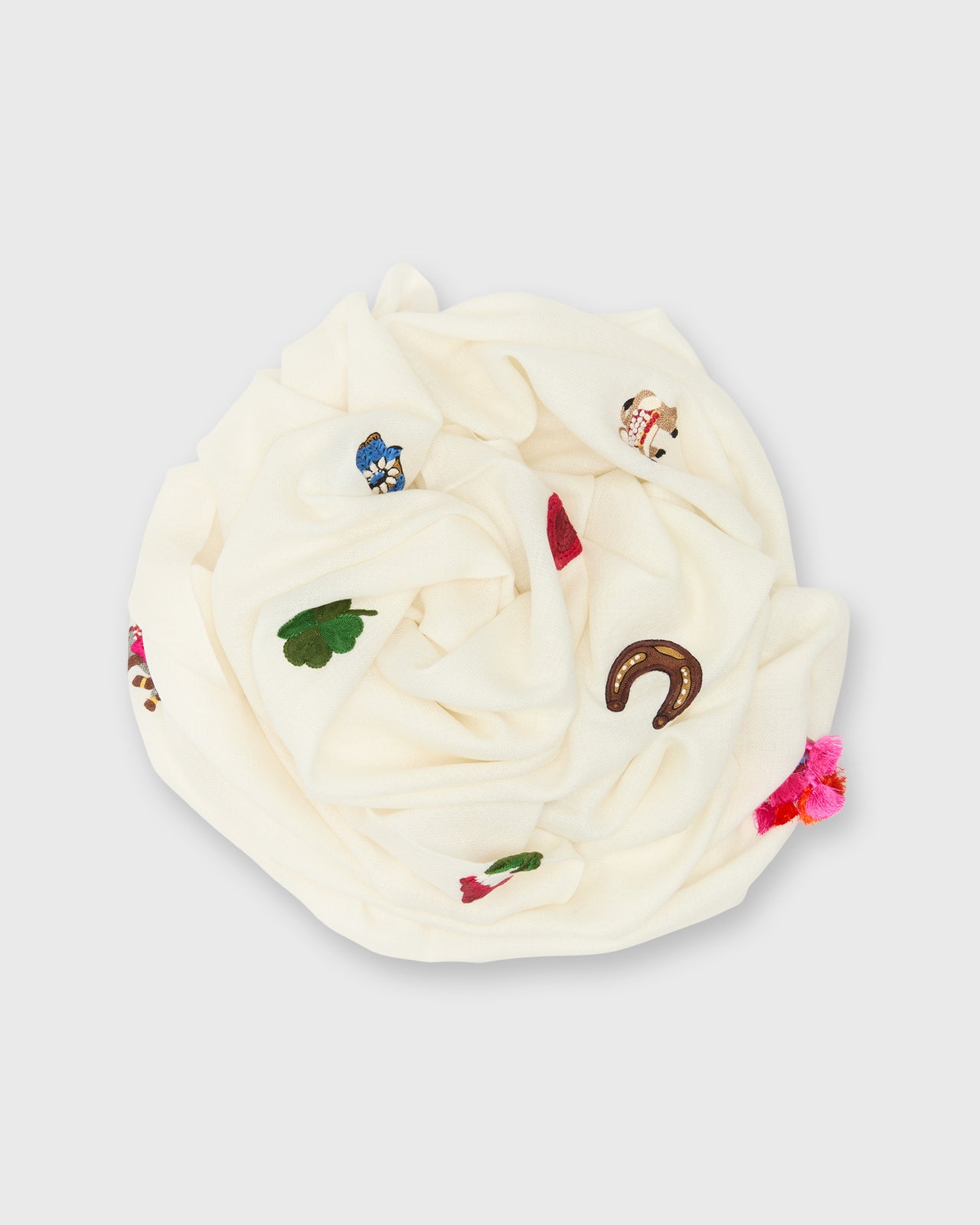 Heritage Scarf in Ivory