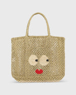 Load image into Gallery viewer, Small Florence Big Eyes Tote in Khaki
