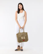 Load image into Gallery viewer, Small Florence Big Eyes Tote in Khaki
