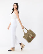 Load image into Gallery viewer, Small Florence Big Eyes Tote in Khaki

