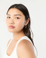 Load image into Gallery viewer, Zoe Hoop Earrings in Snow
