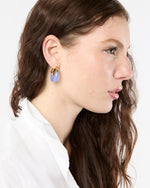 Load image into Gallery viewer, Mini Organic Hoop Earrings in Periwinkle
