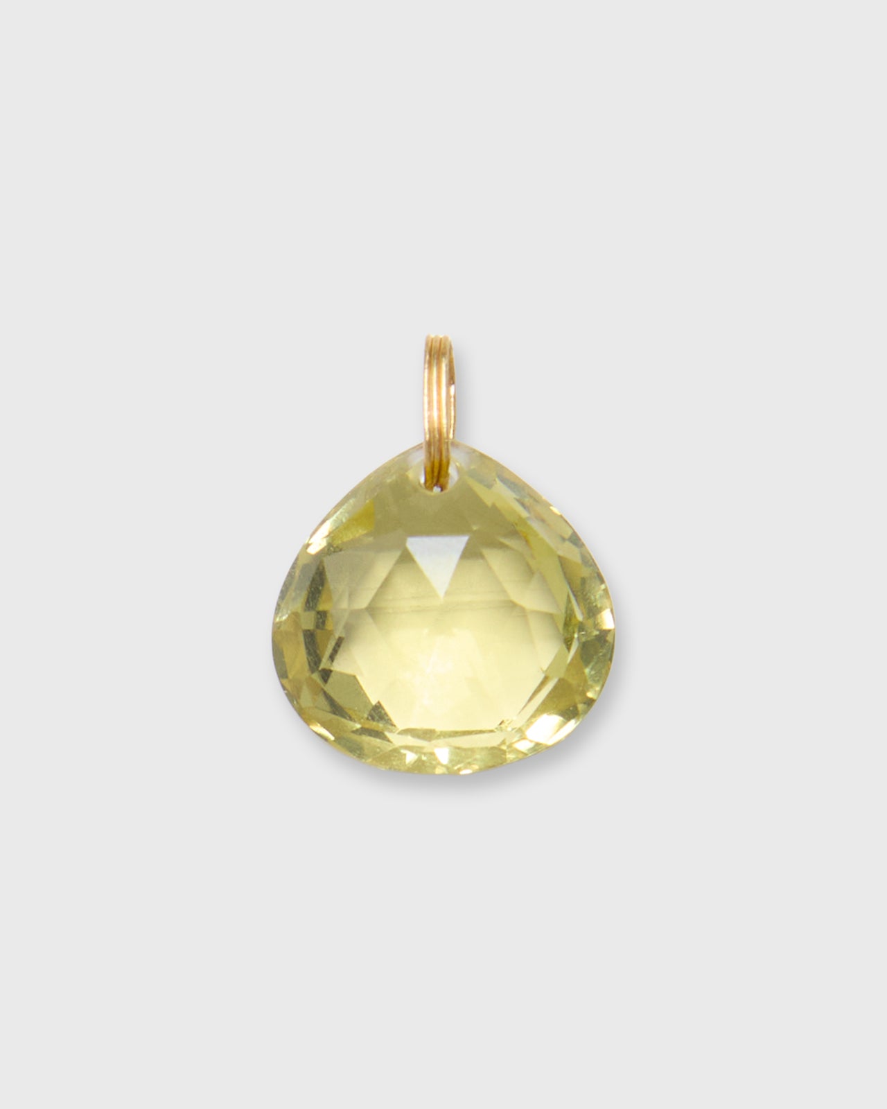 Briolette Pendant in Lemon Quartz