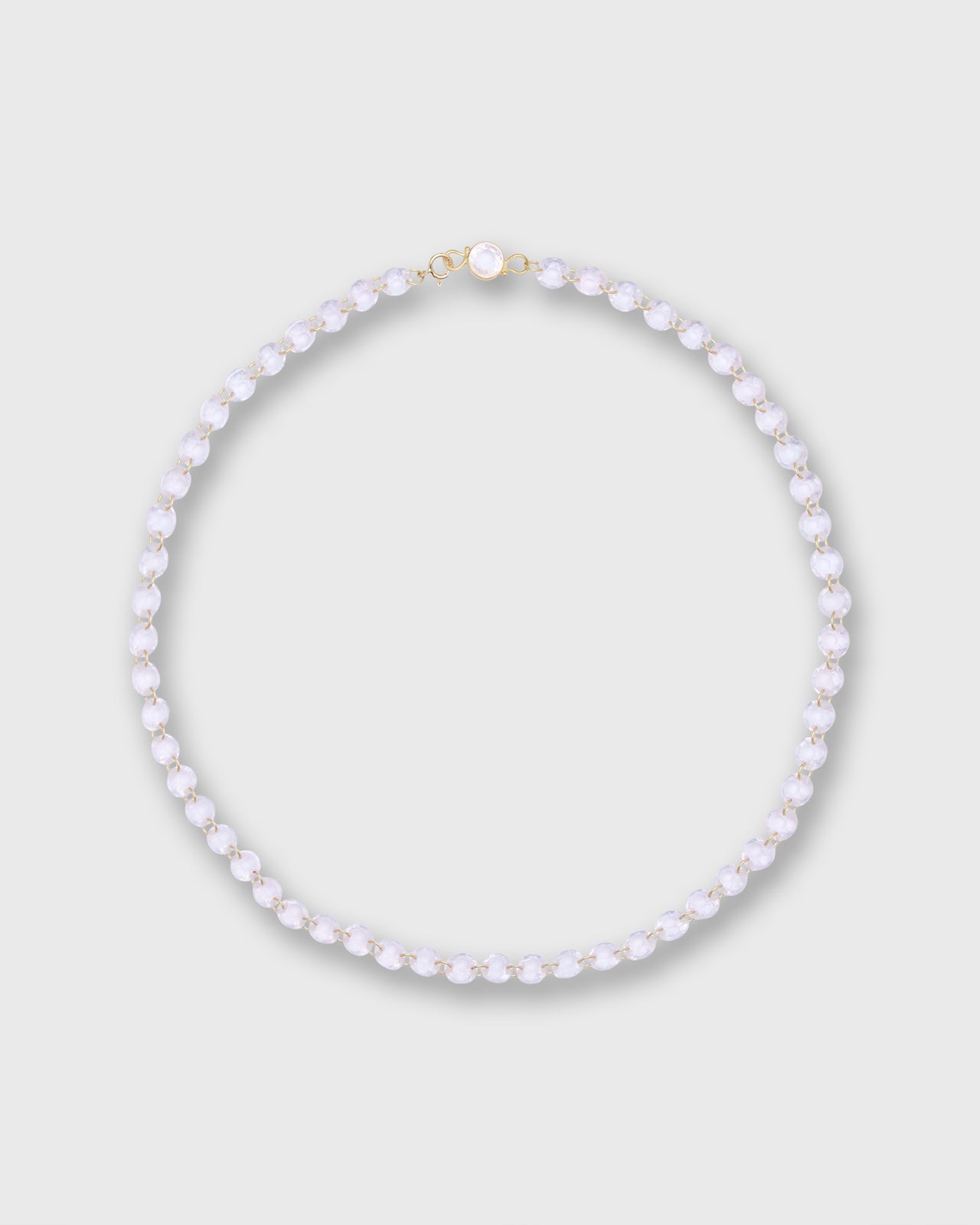 Small Lady Like Necklace in Rose Quartz