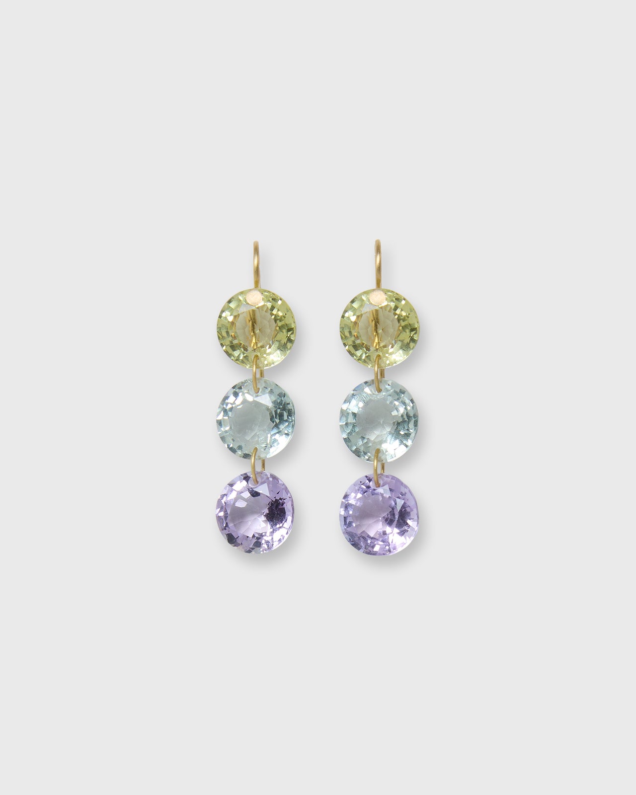 Rivieres Earrings in Multicolored Pastel