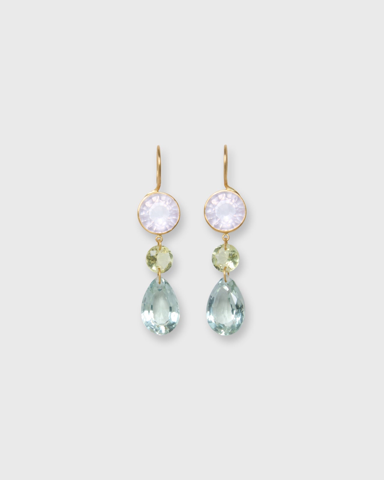Elizabeth T. Earrings in Multicolored Pastel