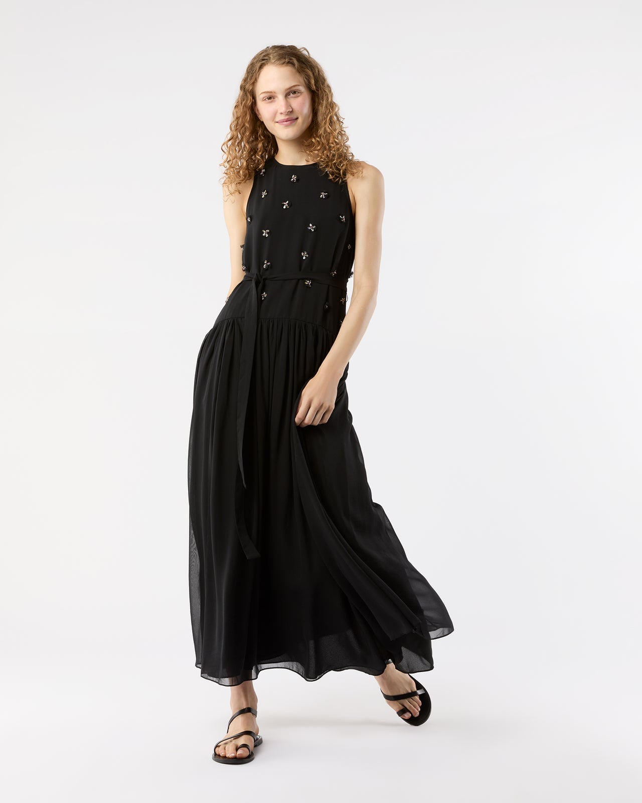 Eleni Dress in Noir