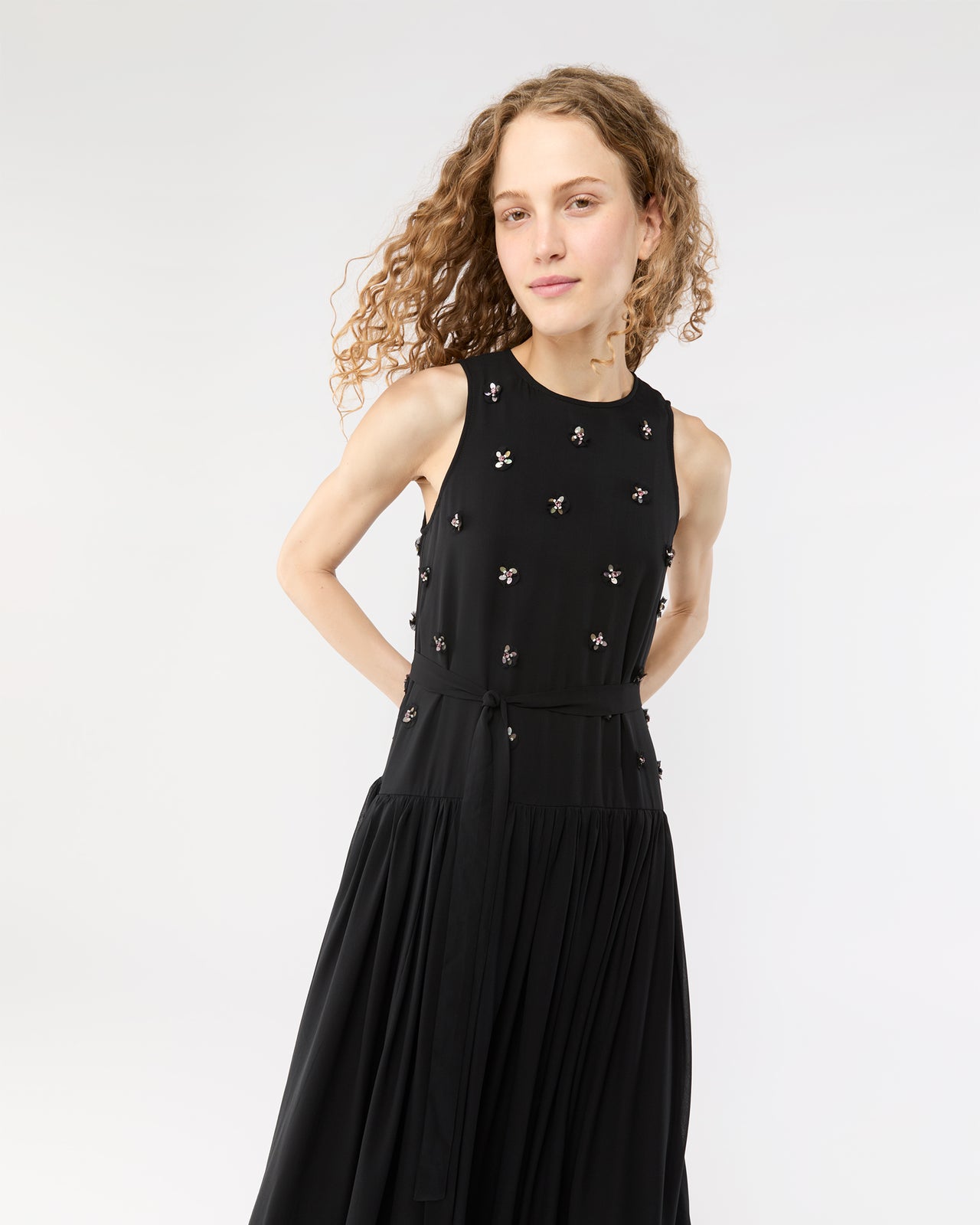 Eleni Dress in Noir
