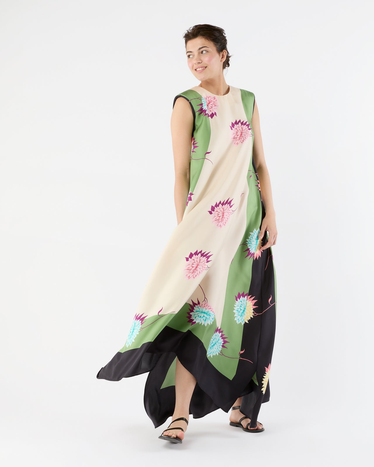 San Carlo Dress in Derby Silk Twill