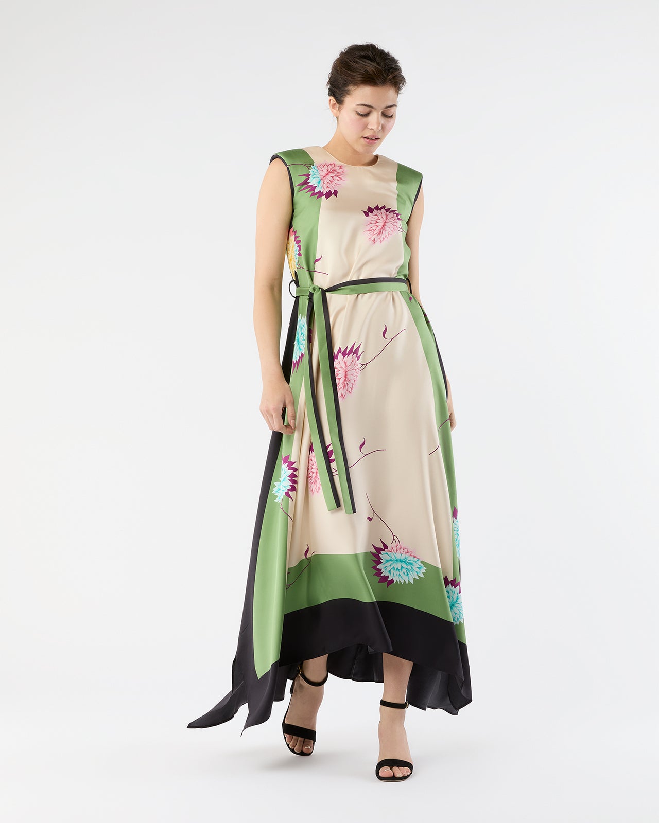 San Carlo Dress in Derby Silk Twill