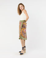 Load image into Gallery viewer, Pareo Midi Skirt in Eclipse Silk Twill
