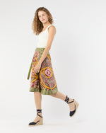 Load image into Gallery viewer, Pareo Midi Skirt in Eclipse Silk Twill
