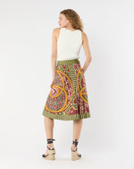 Load image into Gallery viewer, Pareo Midi Skirt in Eclipse Silk Twill

