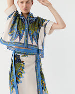 Load image into Gallery viewer, Flipper Skirt in Multicolor Chakra Placée Cotton Muslin
