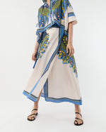 Load image into Gallery viewer, Flipper Skirt in Multicolor Chakra Placée Cotton Muslin
