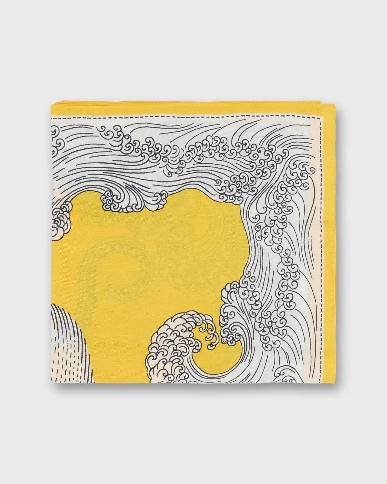 Poseidon Square Scarf in Lemon