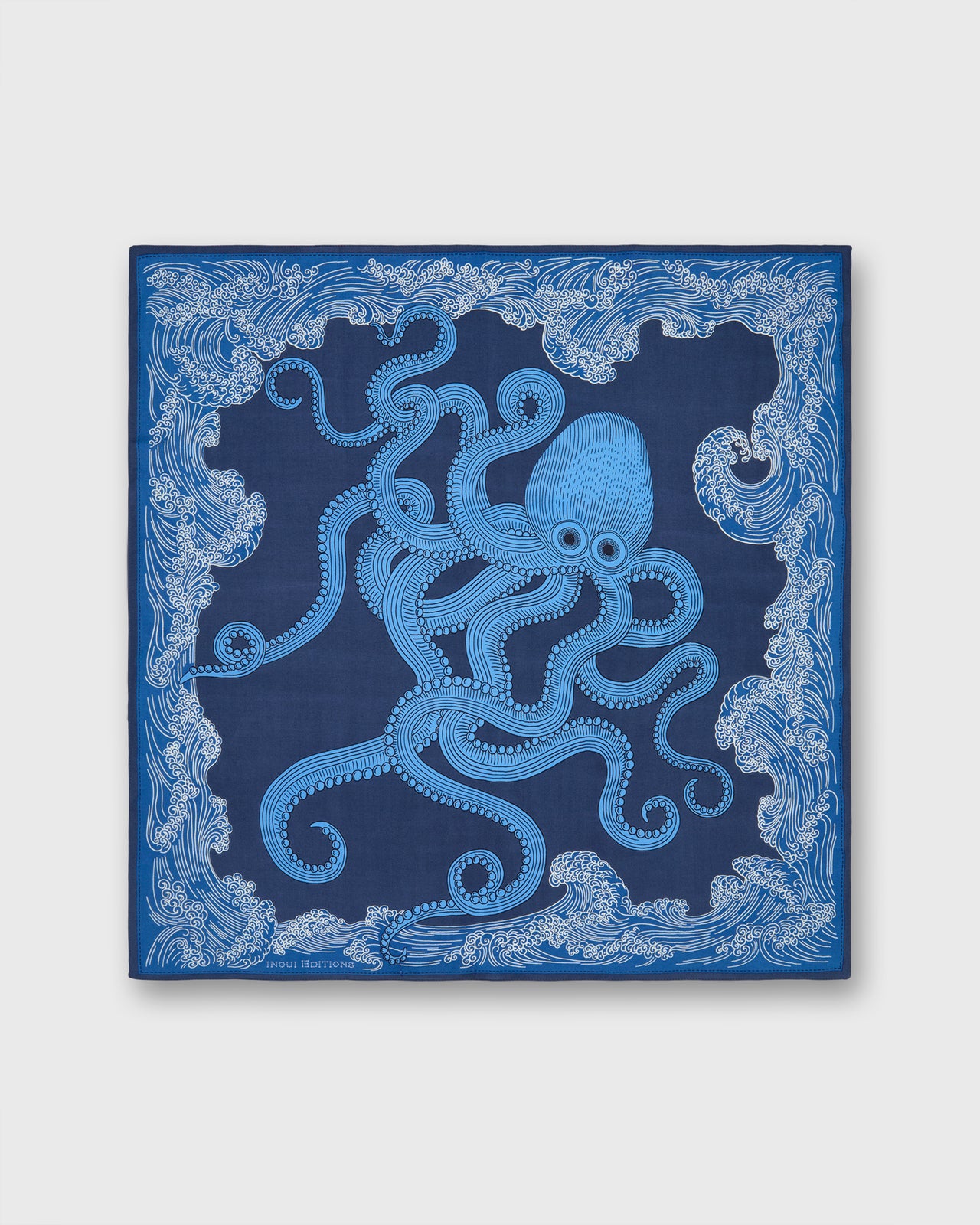 Poseidon Small Square Scarf in Azure