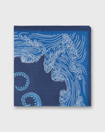 Load image into Gallery viewer, Poseidon Small Square Scarf in Azure
