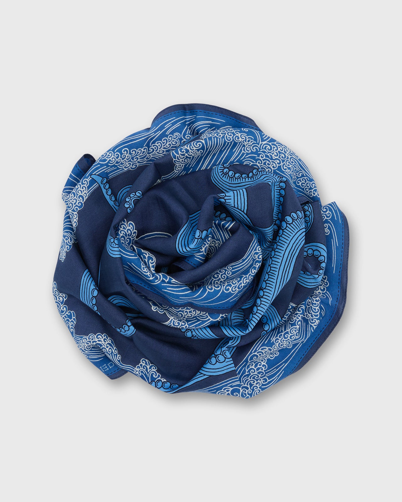 Poseidon Small Square Scarf in Azure