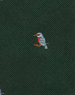 Load image into Gallery viewer, Silk Club Tie in Hunter/Blue/Orange Kingfisher
