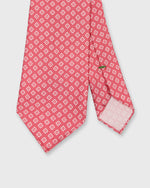 Load image into Gallery viewer, Silk Print Tie in Red/Bone Square
