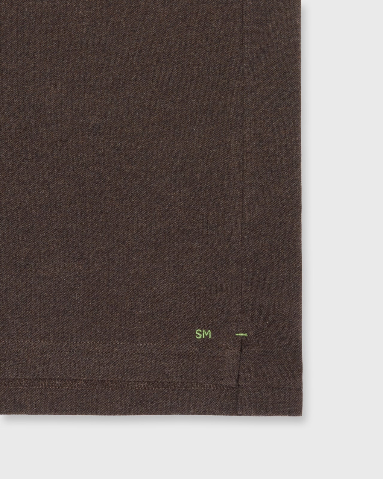 Court Polo in Heather Brown Pima Pique