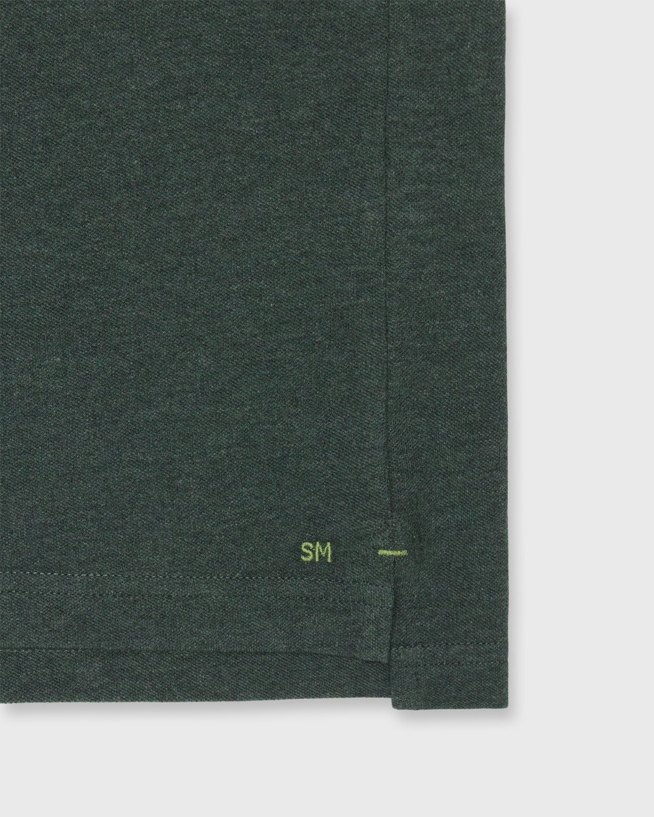 Court Polo in Heather Sea Moss Pima Pique