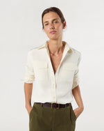 Load image into Gallery viewer, Hannah Blouse in Ivory Silk Crepe de Chine
