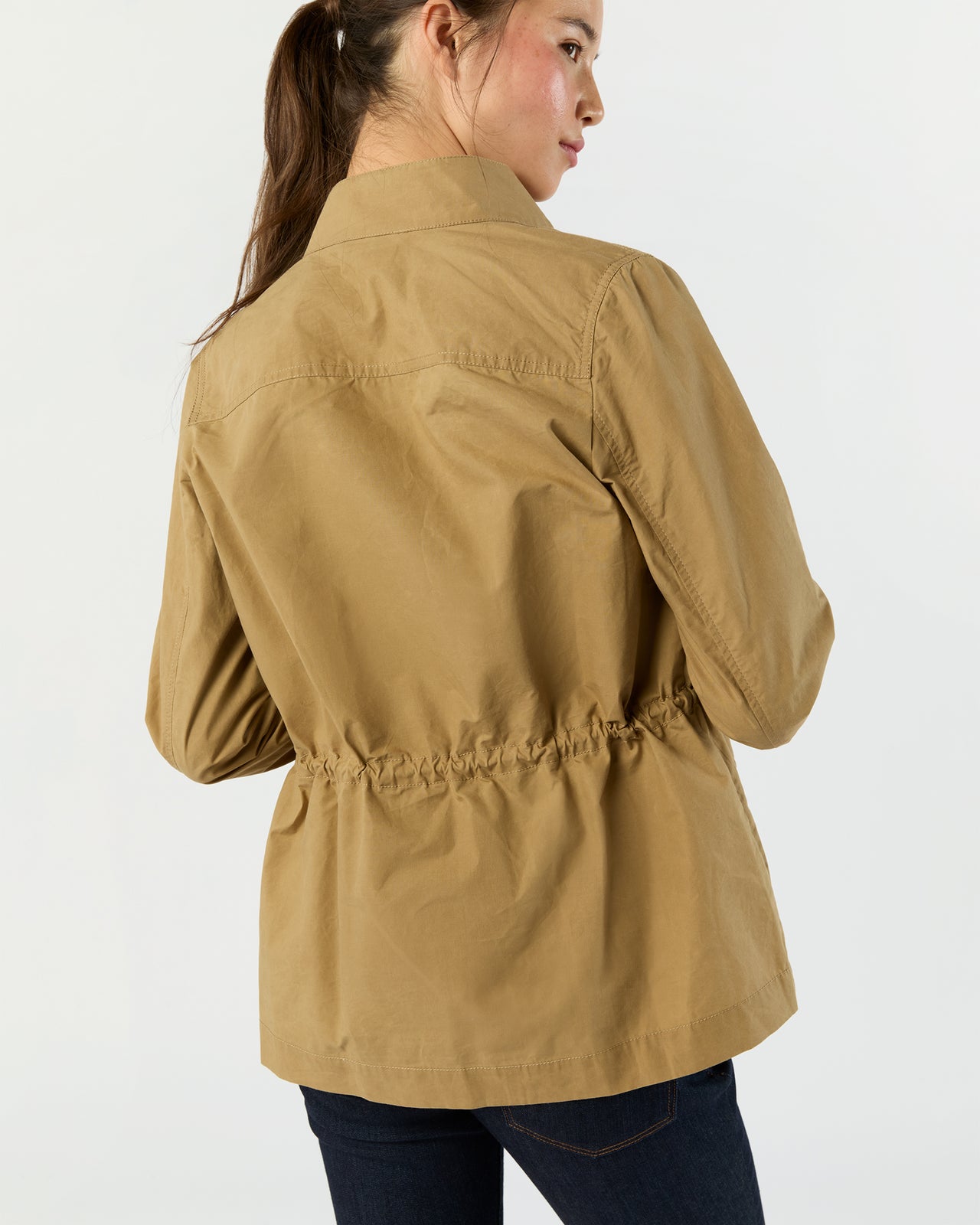M65 Jacket in Khaki Dry Waxed Poplin