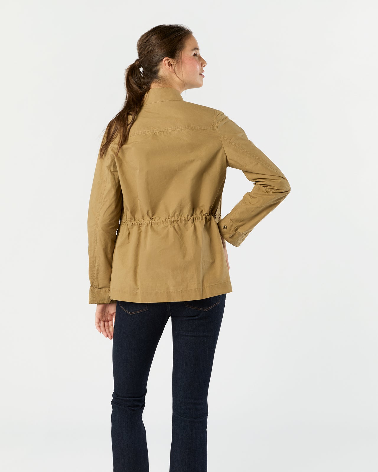 M65 Jacket in Khaki Dry Waxed Poplin