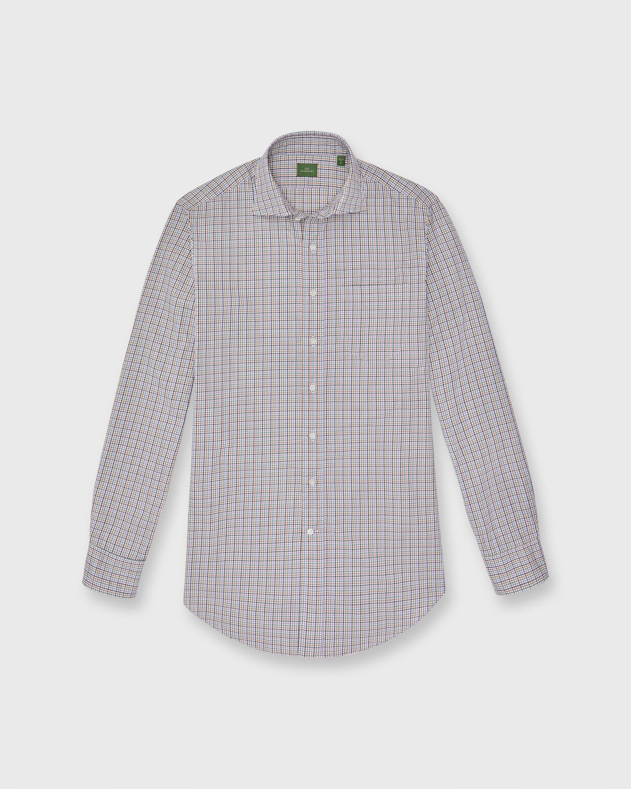 Otto Handmade Sport Shirt in Lavender/Scotch/Lovat Tattersall Twill