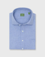 Load image into Gallery viewer, Spread Collar Sport Shirt in Light Blue Flannel
